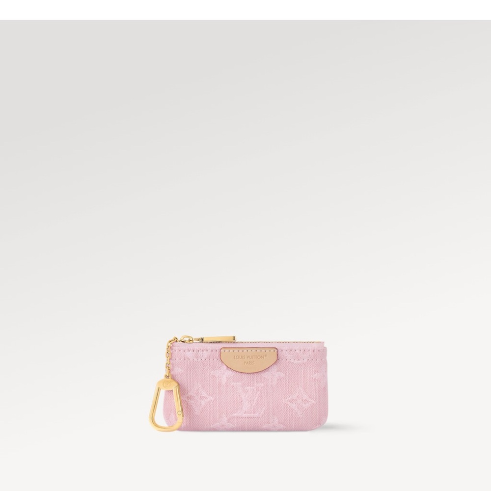 Louis Vuitton Pink Denim Coin Pouch